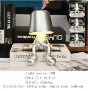 Touch Desk Lamp, Study Room, Bedside Lamp, Decorative Lamp USB Charge Silver H