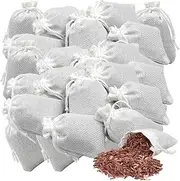 24 Pack Cedar Sachets for Clothes Storage - Natural Aromatic Cedar Chips Sachets Bag for Closet, Shoes, Bins and Drawers