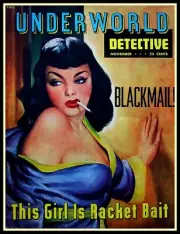 Underworld Detective Pulp Fiction Canvas Print Fridge Magnet 6x8 Large