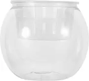 Clear Plastic Fish Bowl Small Aquarium Hydroponic Planter for Fish and Aquatic Plants Versatile Decorative Container for Home and Office Micro Landscape