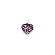 14k White Gold Pink Sapphire Pendant