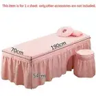 Salon SPA Massage Table Skirt Bed Sheet with Face Hole Quilted Bed Cover Valance