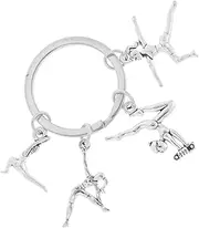 VANZACK Zinc Alloy Gymnastics Keychain Charm Cute Keychain Accessories for Athletes Versatile Pendant for Sports Enthusiasts Stylish Key Holder Backpack Ornament