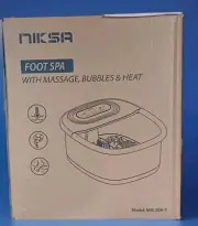 Niksa Foot Spa Bath Massager w/ Heat Vibration Red Light Massage Roller Pedicure