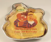 Ernie And Bert Sesame Street Cake Pan By Wilton Baking Party Aluminum Vintage
