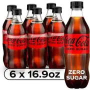 Cherry Coke Zero Sugar, Cherry Flavored Coca-Cola Diet Soda Soft Drink, 16.9 Fl