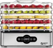 Food Dehydrator Machine 5 Stackable Stainless Steel Trays Jerky Dryer