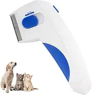 Verazquy Electric Flea Comb for Cats Dogs,Pet Grooming Comb Brush Tools Lice Remover Kill Fleas Eggs Efficient Remove Flea for Kitten Puppy Cleaning Brush Anti Flea Pet Supplies Safe Cordless Design