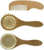 IWOWHERO 3 Set Baby Scalp Grooming Comb Woolen Brush for Newborns Cradle Cap Brush Kit for Infants