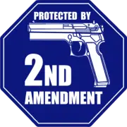 Protected By 2nd Amendment | Laminated Vinyl Decal Sticker Label