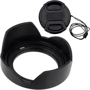 [Fotodiox] Reversible Flower Lens Hood with 52mm Front Filter Thread, for Nikon D300, D3100, D3200, D5000, D5100, D5200, with 18-55mm f/3.5-5.6G DX Lens; replaces HB-33, FREE Front Cap