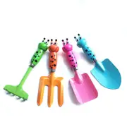 Catzon 4 Pcs Kids Gardening Tools Set Mini Safe Toy Gardening Tools for Soil Planting Digging Transplanting