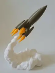 3D Printed Rocket Model,Scifi Space Rocket,Aerospace & Science Decor.Size7.6" V2