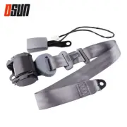1 PCS Grey Three-point Cable Retractable Car Auto Seat Belts Lap Belt Emergency