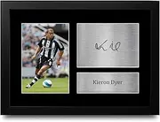 HWC Trading Kieron Dyer Newcastle United Gifts Printed Signed Autograph Picture for Football Fans and Supporters - A4 Framed