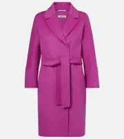 ['S Max Mara] 'S Max Mara Arona belted virgin wool coat UK 2 pink