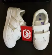 New Marc Ecko UNLTD Toddler Boys' or Girls' Double Strap White Sneaker US Sz 8M