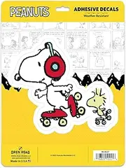 Peanuts Snoopy Skating Adhesive Vinyl Decal – Fun Snoopy Sticker for Car, Window or Laptop