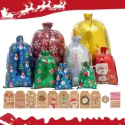 Senteria Christmas Gift Bags-42Pcs Drawstring Gift Bags Xmas Christmas Bags w...