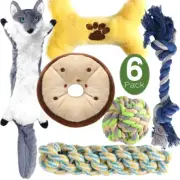 Dog Puppy Toys,Stuffed Plush Squeaky Dog Chew Toys for Small Medium Dogs, Intera