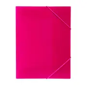 Marbig A4 Brights Soft Touch Document Wallet (Pink)