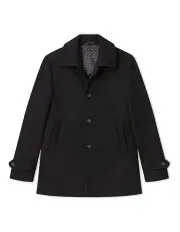 [Van Heusen Youth] Junior Fit Melton Coat in Black