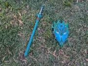 Polyurethane Foam Green Dragon Sword And Shield