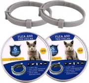 BUDOCI Pet Flea Collar Small Size Flea and Tick Prevention for Cats, 2 Pack F...
