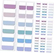 jojofuny 3 Sheets Self Adhesive Index Tabs for Books Repositionable Sticky Page Markers for Efficient Reading Suitable for Various Book Stickers