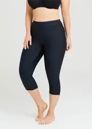 [Taking Shape] Taking Shape Essential Ruched Swim Legging Size 26 in Black - Plus Size Women's Swimwear Black