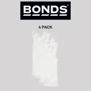 Bonds Baby Ribbed Singlets Vest Comfortable Warmth Side Seamfree 4 Pack BYLV