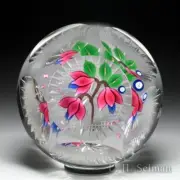 John Deacons (2022) fuchsia faceted glass paperweight