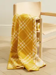 [Burberry] Burberry - Checked Wool Blanket - Yellow - One size One size Yellow