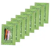 Zippered Pen Pencil Binder Pouch 3 Rings with Clear Window for School Green