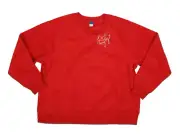 Old Navy Easy Vintage Fleece Pullover Sweater Red Live The Joy Womens XL