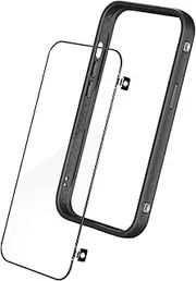 RHINOSHIELD RhinoBuff FPS Precision Kit Compatible with [iPhone 15 Plus] | Gaming Controller Bumper Case with Matte Screen Protector, Sensor Button for PUBG, Optimal Ventilation - Black