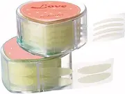 Scala Pro 600Pcs by a Box Makeup Breathable Eyelid Tape Big Eye Decoration Invisible Double Fold Eyelid Shadow Sticker Double Eyelid Tape Tool(with Fork rods) (Wide)