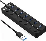 GAROZATION 3pcs Seven Port Expander USB Port USB Extension Cable Multiple Port USB Hub USB Splitter USB Adapter for Laptop Hub USB Multiple USB