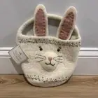 Pottery Barn Kids Felted Wool Easter Treat Bucket Bag w/Sequins New With Tags
