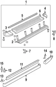 Genuine GM 1999-2000 GM - Running Board End Cap 15033364