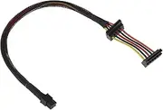 HDD Two SATA 15 Pin to Mini 6 Pin Adapter Power Cord Replacement Compatible with Dell Inspiron 3653 3650 3660 3667 3668 3670 Series Components
