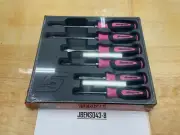 Snap-on Tools USA NEW 6pc PINK Soft Grip Combination Screwdriver Set SGDX60BPM