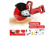 OZNALA Electric Concrete Saw Concrete Cutter 355mm 14" Concrete Saw 3000W w/ 14" Blade Circular Cutting Off