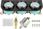 DC 12V Universal Car Triple Gauge Kit - Water Temperature, Voltage, and Oil Pressure Meter 52mm Instrument
