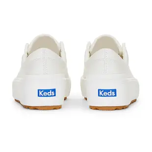 【Keds】REMI 時尚風潮皮革免綁帶套入式休閒鞋-白 (9234W137899)