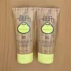 Set Of (2) Sun Bum SPF 50 Moisturizing Sunscreen Lotion 6 Oz NEW Vegan
