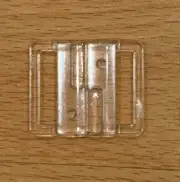 2 Pcs Clear Plastic Bikini Clips Snap Back 20mm STRAP Bra Swim Buckle Clasp