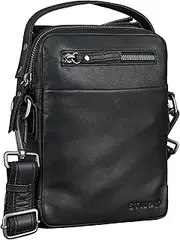 [STILORD] Byron' Elegant Shoulder Bag Men's Small Leather for Tablet 8.3 Inch – Ideal as Men's Crossbody Bag Genuine Leather Men's Bag for Hanging with Many Compartments