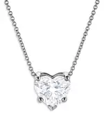 Bloomingdale's Fine Collection Certified Lab Grown Diamond Heart Pendant Necklace in 18K White Gold, 2.0 tcw
