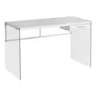 48 White and Clear Computer Desk